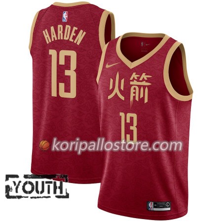 Houston Rockets James Harden 13 2018-19 Nike City Edition Punainen Lasten Pelipaidat Swingman